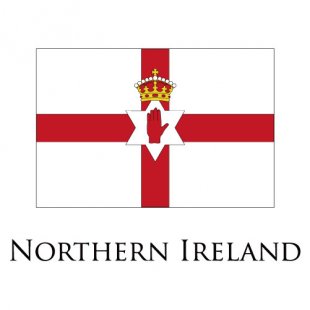 Northern ireland flag logo Sticker Heat Transfer