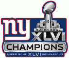 New York Giants 2012 Champion Logo decal sticker