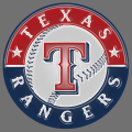 Texas Rangers Plastic Effect Logo Sticker Heat Transfer