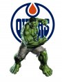 Edmonton Oilers Hulk Logo Sticker Heat Transfer