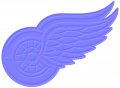 Detroit Red Wings Colorful Embossed Logo Sticker Heat Transfer