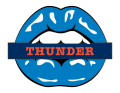 Oklahoma City Thunder Lips Logo Sticker Heat Transfer