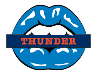 Oklahoma City Thunder Lips Logo decal sticker