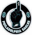 Number One Hand Philadelphia Eagles logo decal sticker