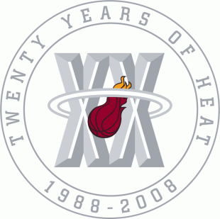 Miami Heat 2007-2008 Anniversary Logo decal sticker