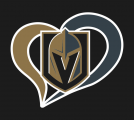 Vegas Golden Knights Heart Logo Sticker Heat Transfer