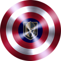 Captain American Shield With Vegas Golden Knights Logo Sticker Heat Transfer