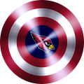Captain American Shield With Arizona Cardinals Logo decal sticker