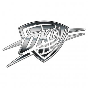 Oklahoma City Thunder Silver Logo Sticker Heat Transfer