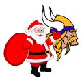 Minnesota Vikings Santa Claus Logo Sticker Heat Transfer