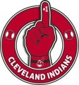 Number One Hand Cleveland Indians logo decal sticker