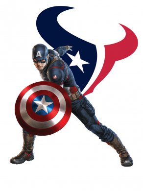 Houston Texans Captain America Logo Sticker Heat Transfer