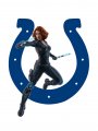 Indianapolis Colts Black Widow Logo Sticker Heat Transfer