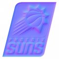 Phoenix Suns Colorful Embossed Logo Sticker Heat Transfer