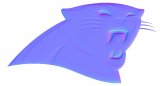 Carolina Panthers Colorful Embossed Logo Sticker Heat Transfer