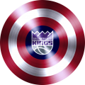 Captain American Shield With Sacramento Kings Logo Sticker Heat Transfer