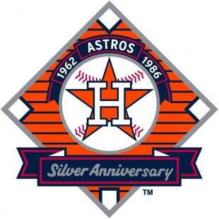Houston Astros 1986 Anniversary Logo Sticker Heat Transfer