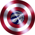 Captain American Shield With Toronto Raptors Logo Sticker Heat Transfer