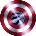 Captain American Shield With Toronto Raptors Logo decal sticker