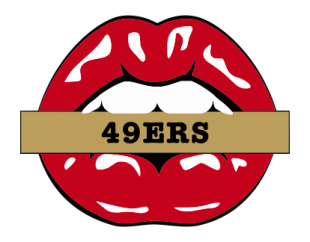 San Francisco 49ers Lips Logo Sticker Heat Transfer