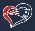 New England Patriots Heart Logo Sticker Heat Transfer