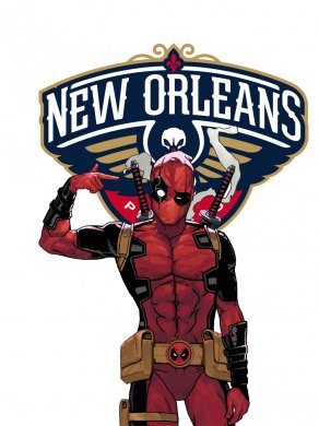 New Orleans Pelicans Deadpool Logo Sticker Heat Transfer
