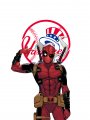 New York Yankees Deadpool Logo decal sticker