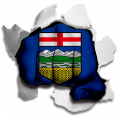 Fist Alberta Flag Logo decal sticker