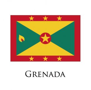 Grenada flag logo Sticker Heat Transfer