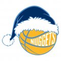 Denver Nuggets Basketball Christmas hat logo decal sticker