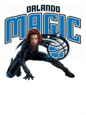 Orlando Magic Black Widow Logo decal sticker