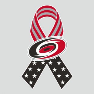 Carolina Hurricanes Ribbon American Flag logo decal sticker