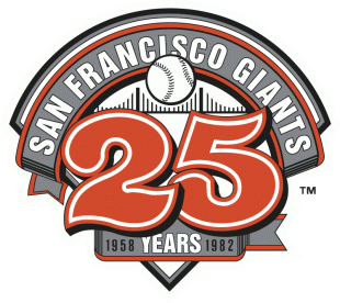 San Francisco Giants 1982 Anniversary Logo decal sticker