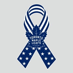Toronto Maple Leaves Ribbon American Flag logo decal sticker