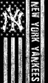 New York Yankees Black And White American Flag logo decal sticker