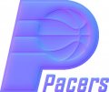 Indiana Pacers Colorful Embossed Logo Sticker Heat Transfer