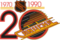 Vancouver Canucks 1989 90 Anniversary Logo Sticker Heat Transfer