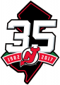 New Jersey Devils 2017 18 Anniversary Logo Sticker Heat Transfer