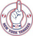 Number One Hand New York Yankees logo decal sticker