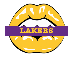 Los Angeles Lakers Lips Logo Sticker Heat Transfer