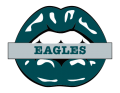 Philadelphia Eagles Lips Logo Sticker Heat Transfer