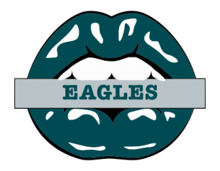 Philadelphia Eagles Lips Logo Sticker Heat Transfer