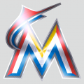 Miami Marlins Stainless steel logo decal sticker