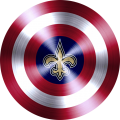 Captain American Shield With New Orleans Saints Logo decal sticker