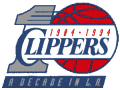 Los Angeles Clippers 1993-1994 Anniversary Logo Sticker Heat Transfer
