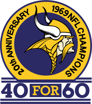 Minnesota Vikings 1989 Anniversary Logo Sticker Heat Transfer
