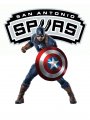 San Antonio Spurs Captain America Logo decal sticker
