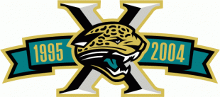 Jacksonville Jaguars 2004 Anniversary Logo decal sticker