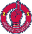 Number One Hand St. Louis Cardinals logo decal sticker