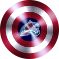 Captain American Shield With Colorado Avalanche Logo Sticker Heat Transfer